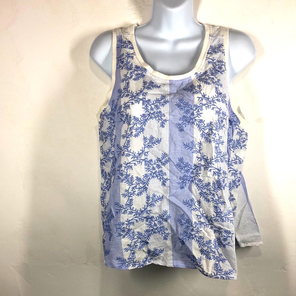 Spade & Heart blue sleeveless blouse size medium